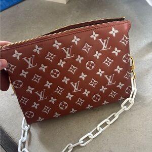 Brown and White Women's Bag